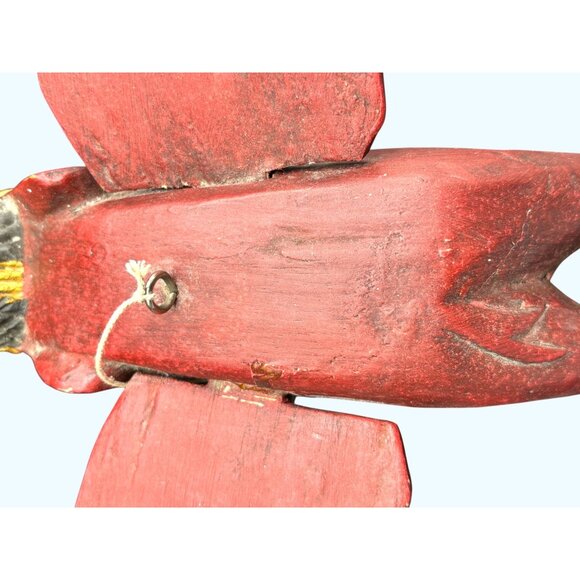 Hand-Carved Vintage Flying Elephant Figurine With Painted Wings & Trunk Detail - Picture 15 of 16